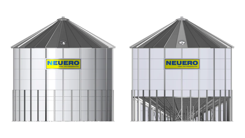 Trichtersilos mit Belüftungskonus Typ NLK 27°